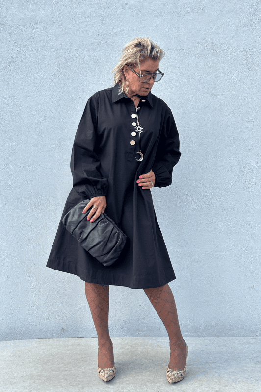 PRE ORDER Gaspar Haiti dress | A-shape sort kjole I Dresslab