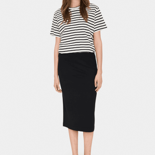 Saint Tropez Mila skirt | Strik nederdel i sort