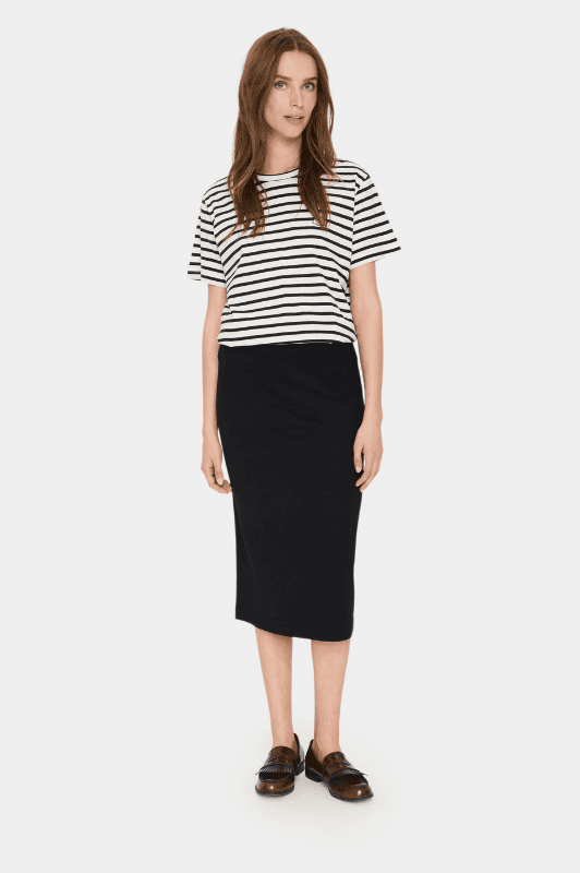 Saint Tropez Mila skirt | Strik nederdel i sort
