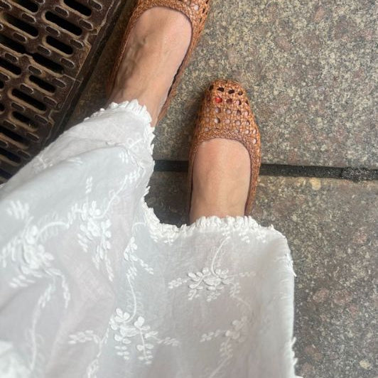 Copenhagen Shoes As the Sea  | Flet slingback i cognacfarvet skind