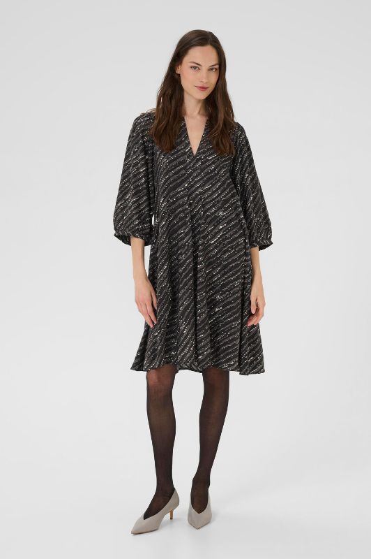 Karen By Simonsen Davina Indie Dress | Smukt print i grå nuancer