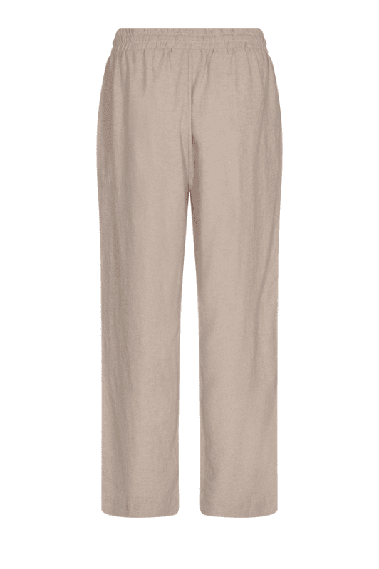Freequent Lava ankle pant | Sandfarvede ankelbukser i hør