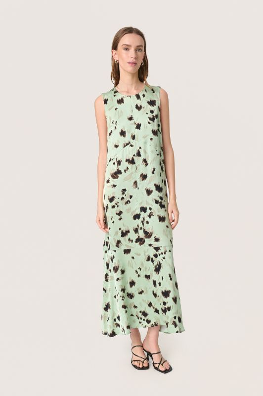 Soaked in Luxury Marcela Dress | Mint printet festkjole