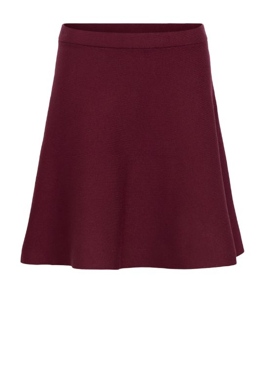 Object Reynard A-shape skirt I Striknederdel i bordeaux