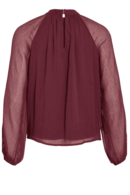 VILA Vibinna top | Chiffon top i bordeaux