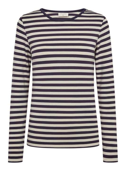 Freequent Liana bluse I Strib night shade