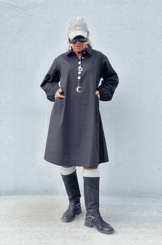 PRE ORDER Gaspar Haiti dress | A-shape sort kjole I Dresslab