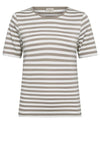 Freequent Liana t-shirt I Strib sand hvid