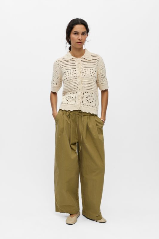 Object Bindi hæklet cardigan i creme I Dresslab