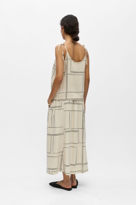 Object Frame skirt I Creme denim nederdel med print I Dresslab