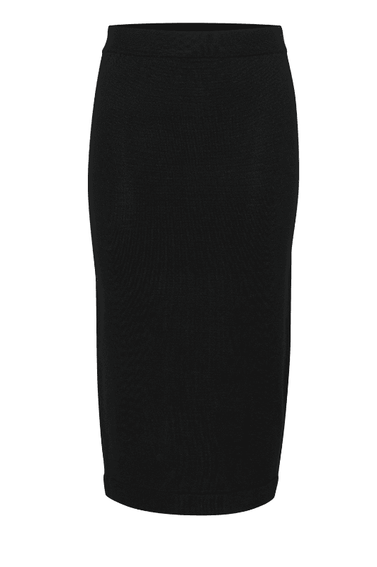 Saint Tropez Mila skirt | Strik nederdel i sort