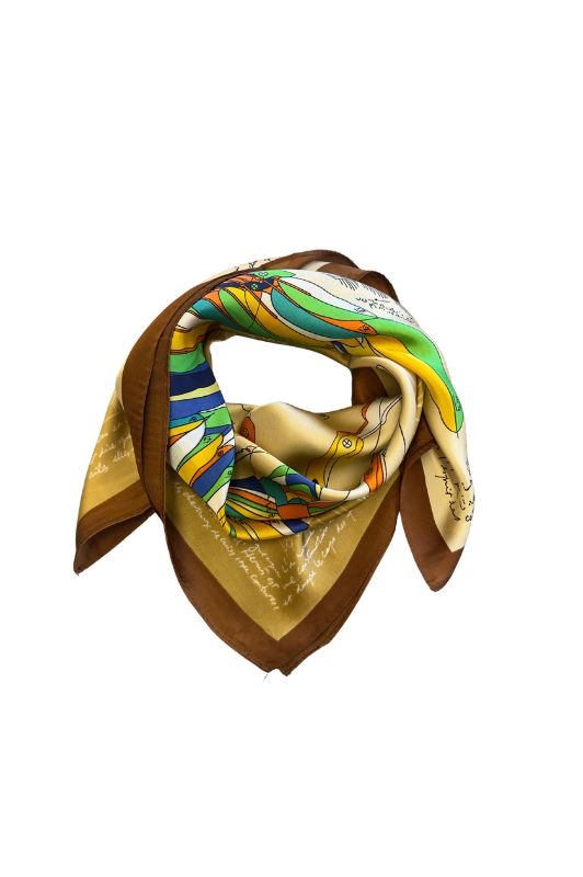 Luxzuz Bandolara scarf I Fint tørklæde med brunt print