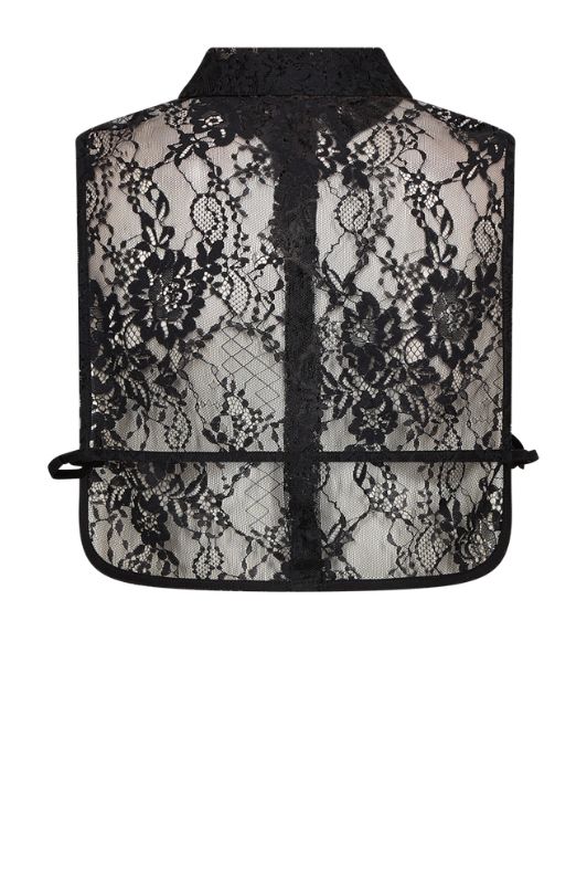 Freequent Lacy collar I Skjortekrave i sort blonde