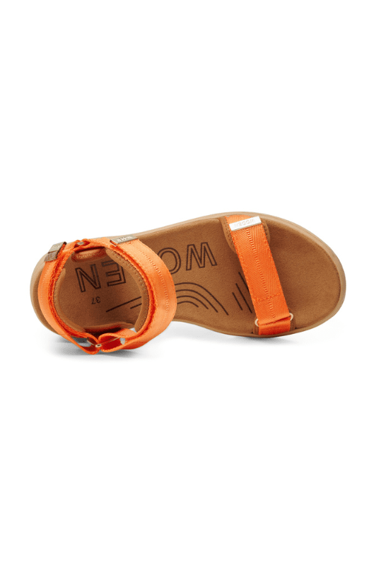 Woden Line sandal | Damesandal i orange I Natural Soft sål
