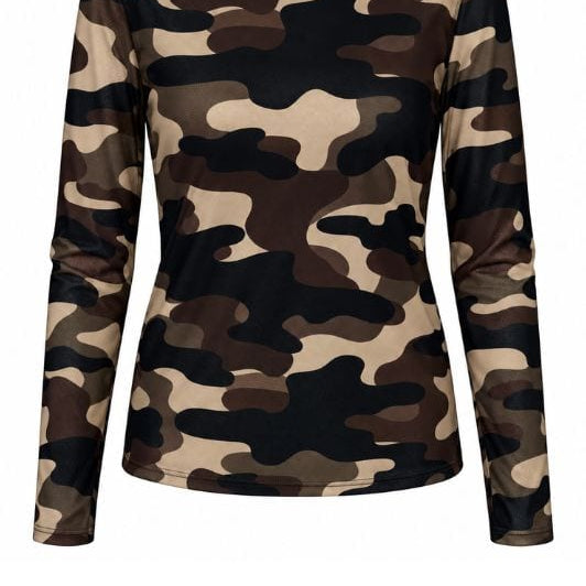 Luxzuz Camoflage mesh t-shirt I Mørkebrun camoprint