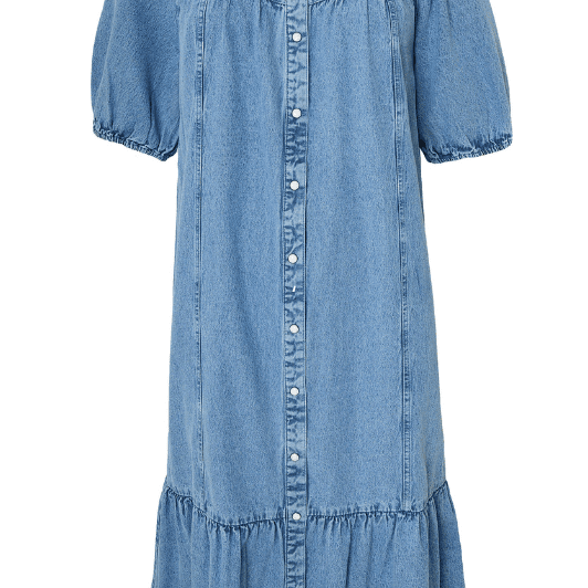 Ofelia Jette dress | Denimkjole med smukke perlemorsknapper
