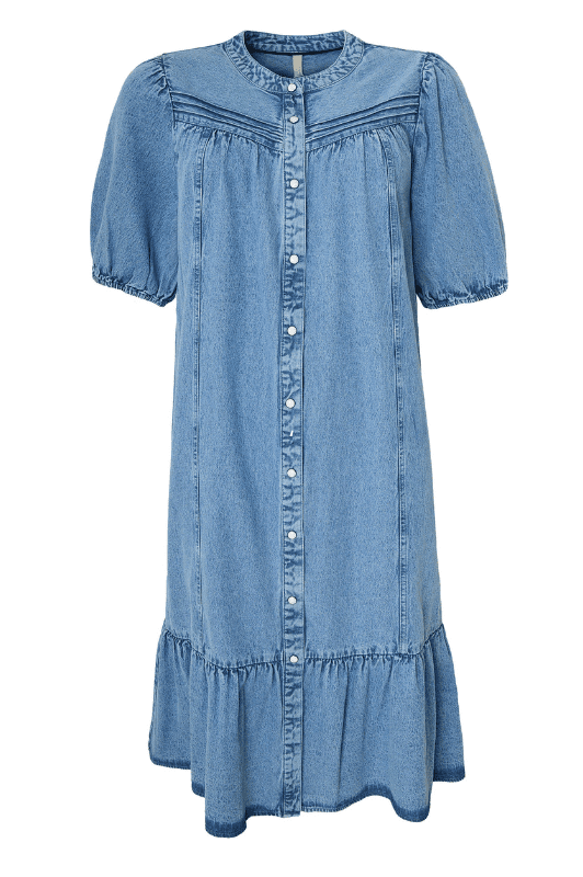 Ofelia Jette dress | Denimkjole med smukke perlemorsknapper
