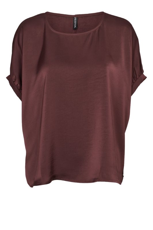 Prepair Emily festbluse i bordeaux satin