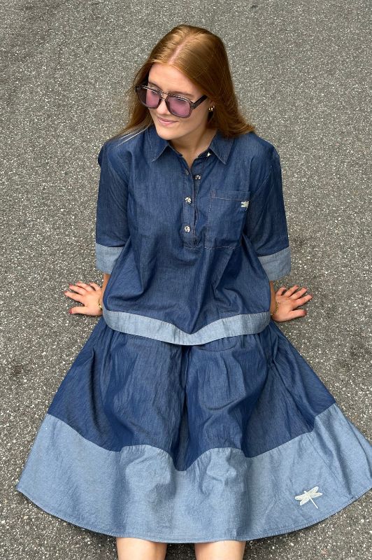 Gaspar Vienna denim nederdel I Dresslab