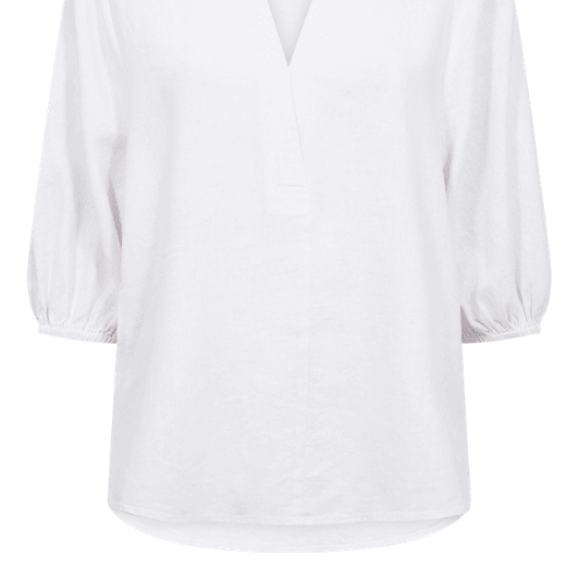 Freequent Lava shirt | Feminin hørbluse i hvid I Dresslab