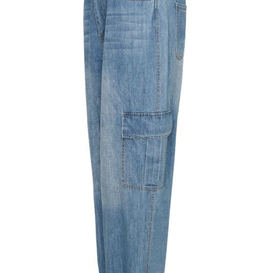Ofelia Annie buks | Cargojeans i lys denim