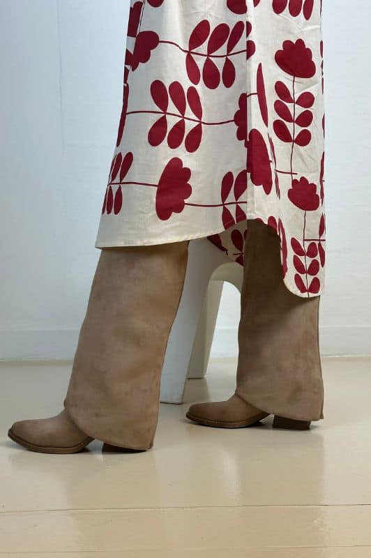Gaspar Mumbai poplin dress | Cool kjole i rødt grafisk print