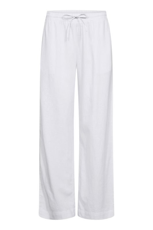 Freequent Lava pant | Hvide hørbukser I Dresslab
