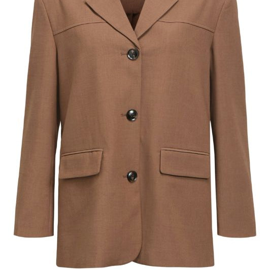 Object Inela Blazer i brun med flot spænde detalje på ryggen