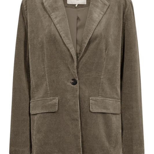 Freequent Cordy jacket I Sandfarvet fløjlsblazer