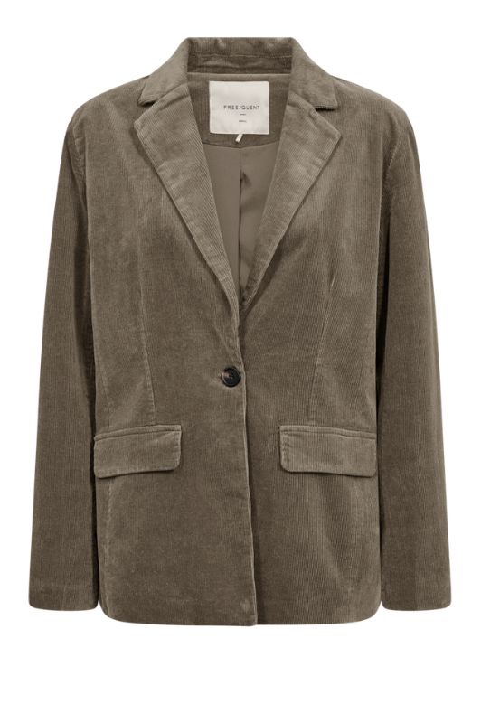 Freequent Cordy jacket I Sandfarvet fløjlsblazer