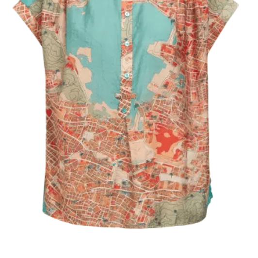 Object Beta allover printet top