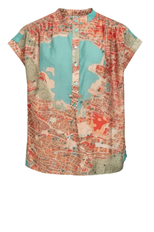 Object Beta allover printet top