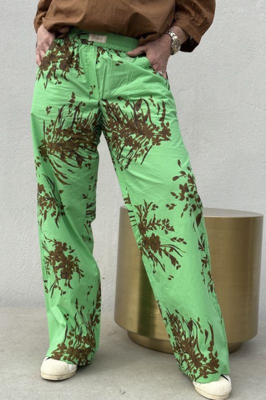 Gaspar Honolulu blomsterbuks | Grøn print I Dresslab