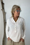Gaspar Palermo shirt I Hvid bluse i blødt bomuld