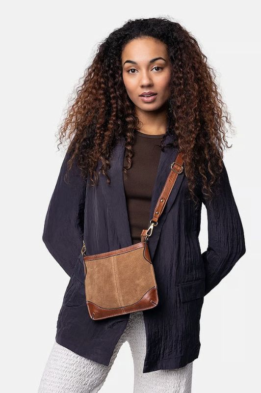 Re:Designed Lucie small crossbody taske cognac ruskind