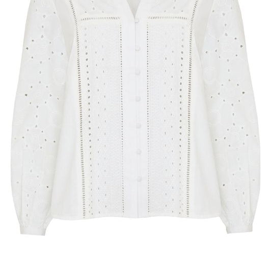 Ofelia Ea shirt I Broderie anglaise off white