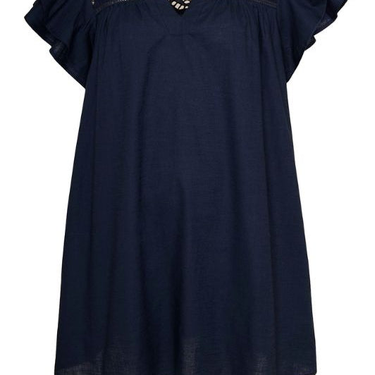 Ofelia Line tunika i navy med burn out effekt I Dresslab