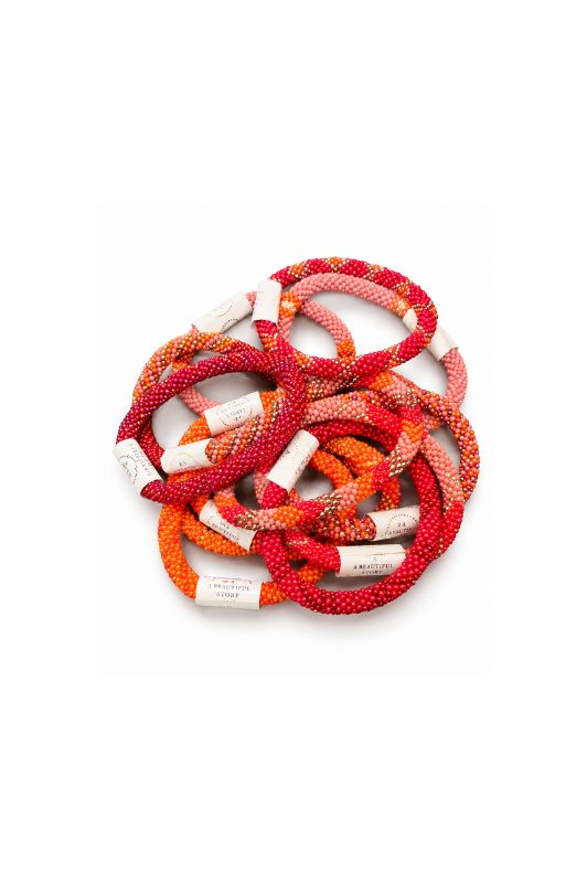 Relove & Roses Fairtrade Nepal armbånd i smukke farver