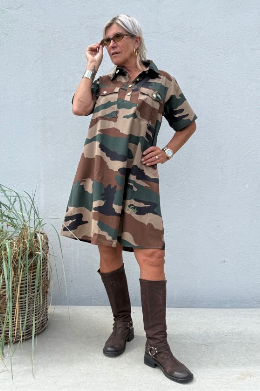 PRE ORDER Gaspar Nice camo dress | Cool camouflage kjole i nye farver