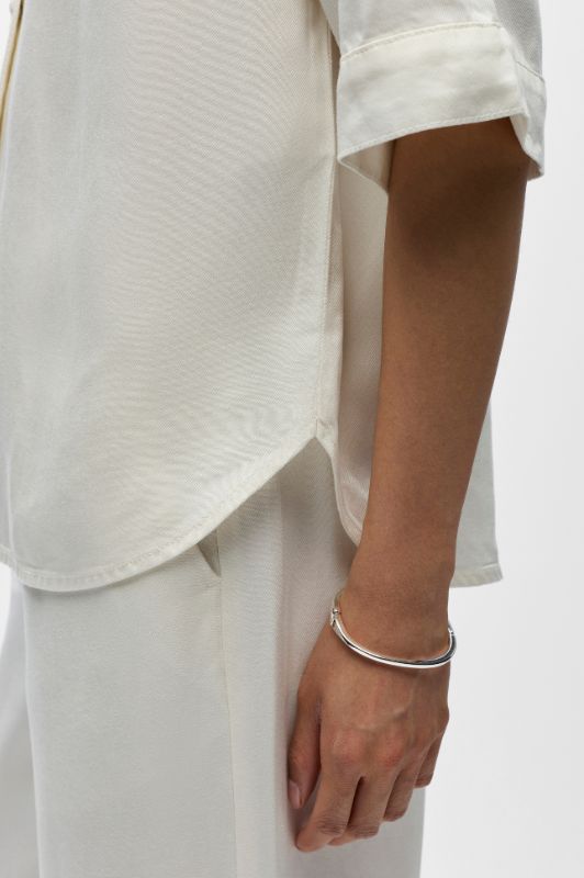 Object Frame denimskjorte med korte ærmer i lys creme I Dresslab