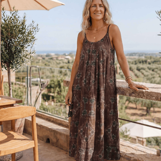 Prepair Merle dress | Sort printet  sommerkjole med stropper I Dresslab