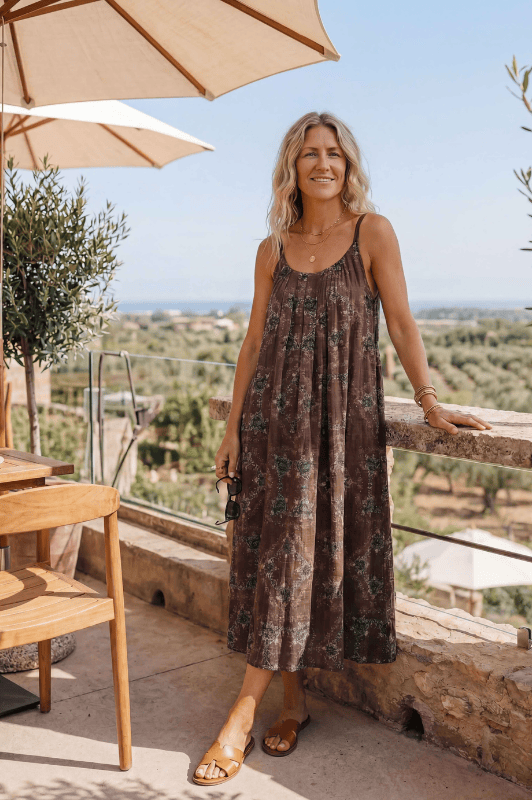 Prepair Merle dress | Sort printet  sommerkjole med stropper I Dresslab