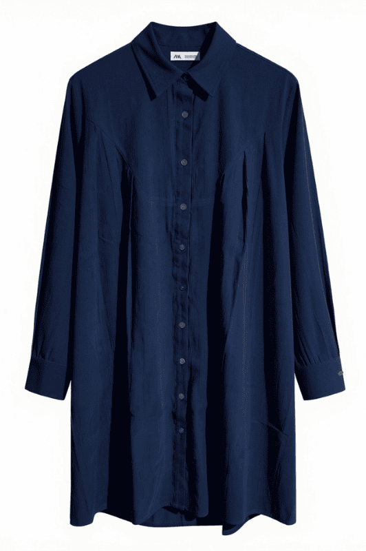 Marc Lauge Baby cord dress I Marineblå babyfløjlskjole i A-shape