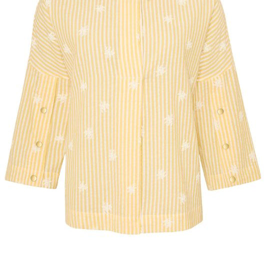 Ofelia Melia bluse hvid gul broderi