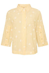Ofelia Melia bluse hvid gul broderi