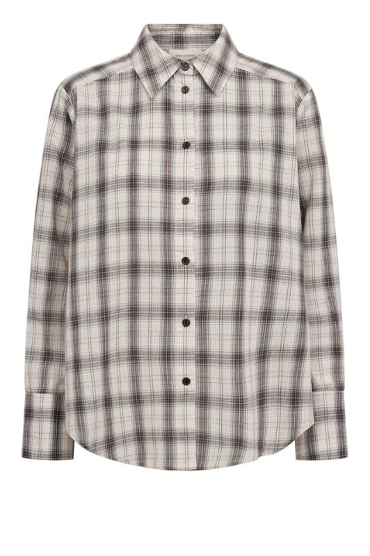 Freequent Nerissa shirt I Ternet skjorte i sand og brun