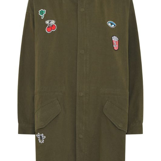 La Rouge Festival jacket | Cargojakke i khaki med patches