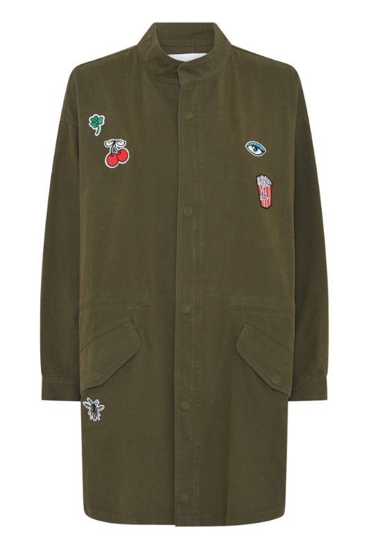 La Rouge Festival jacket | Cargojakke i khaki med patches