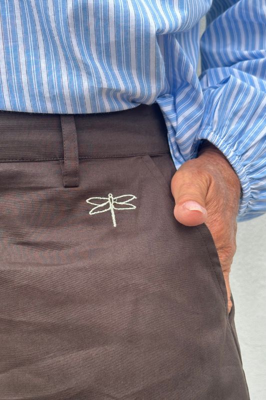 Gaspar Colorado pant  | Poplin buks i mørkebrun