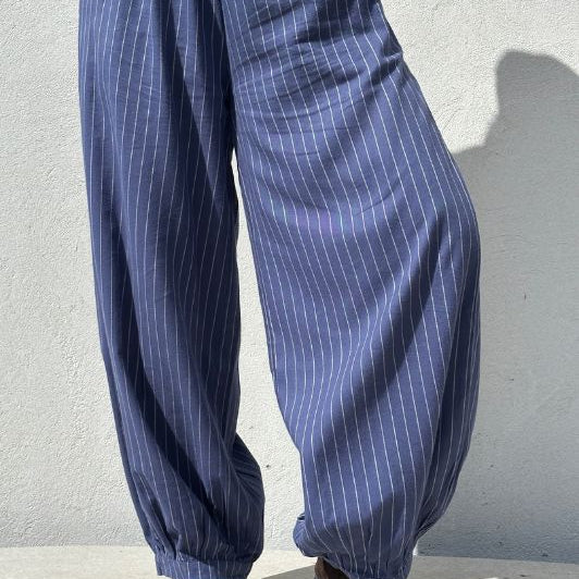 Gaspar Tropea balloon pant  | Pinstripe blå buks